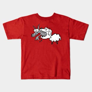 Sheep eats wolf Kids T-Shirt